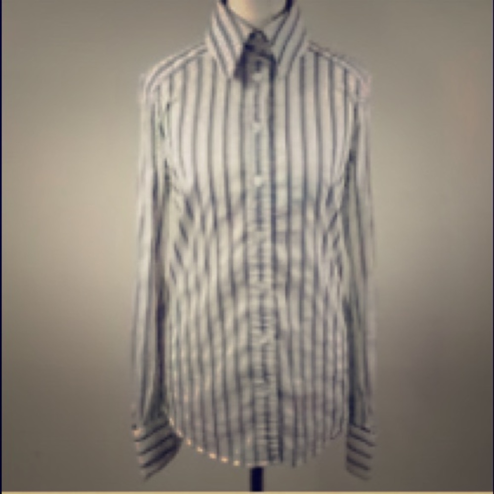 Ted Baker Women’s Striped Top w Cuff Link sleeve